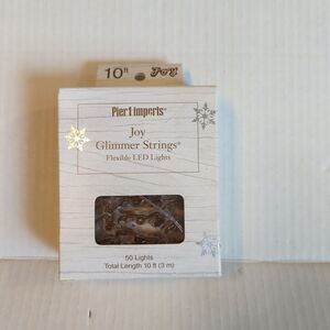 Pier 1 Imports Joy Glimmer Flexible String LED Lights 10ft 50 Lights